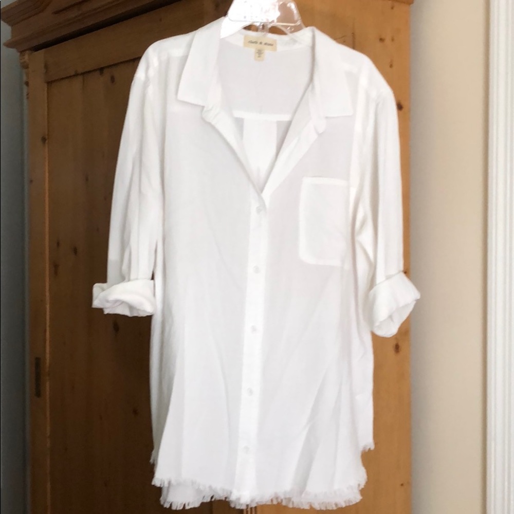 Cloth & Stone White button down tunic